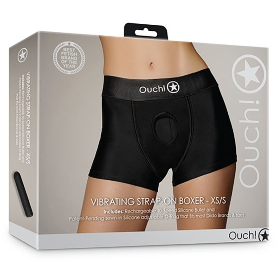 Boxer vibrant Strap-On Boxer Noir