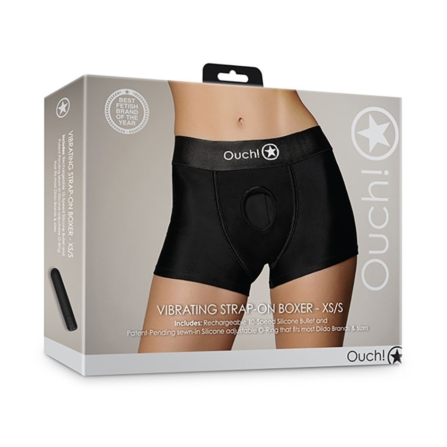 Boxer vibrant Strap-On Boxer Noir