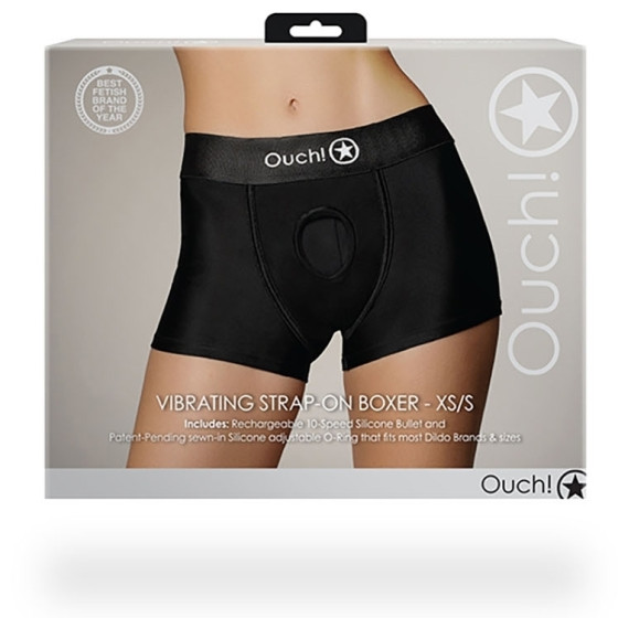 Boxer vibrant Strap-On Boxer Noir