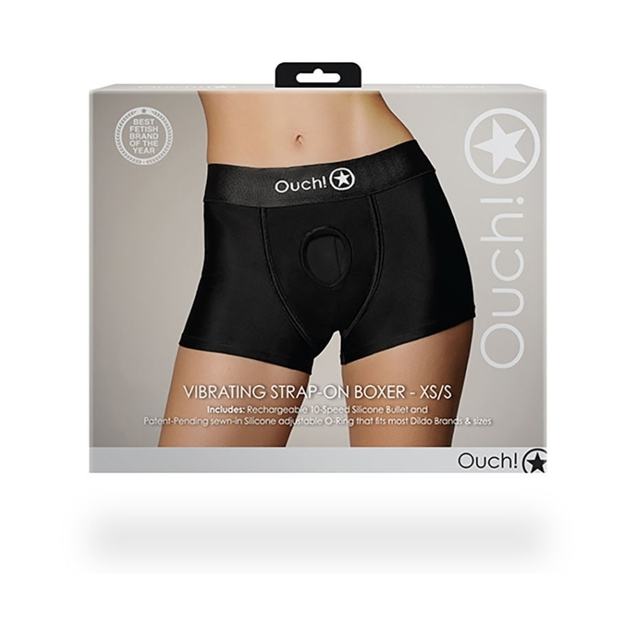 Boxer vibrant Strap-On Boxer Noir