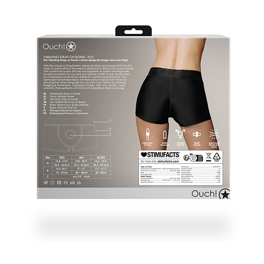 Boxer vibrant Strap-On Boxer Noir