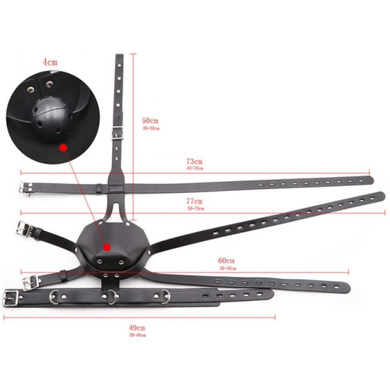 Muselière Sm Harness Head Noire