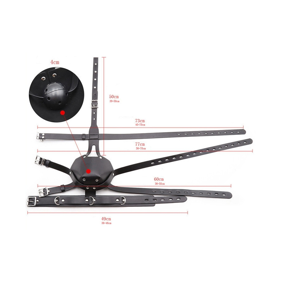 Muselière Sm Harness Head Noire