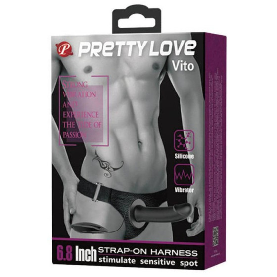 Gode ceinture vibrant Vito 17 x 4cm