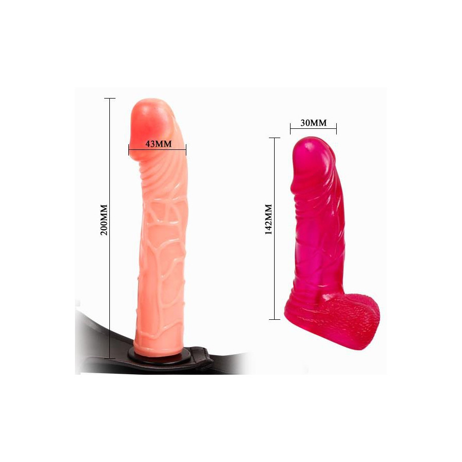 Gode ceinture Strap-On 2 Dildos