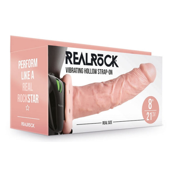 Gode ceinture vibrant Hollow Vibe RealRock 20 x 4.5cm