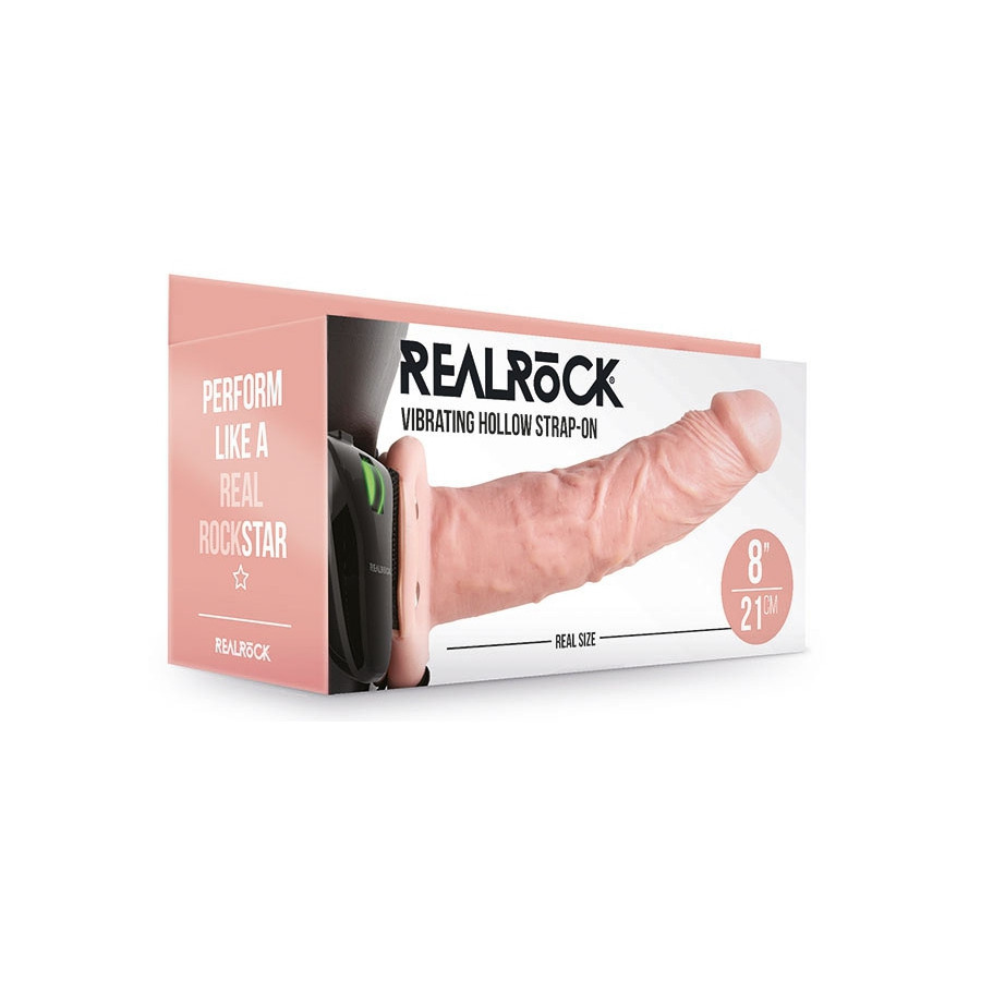 Gode ceinture vibrant Hollow Vibe RealRock 20 x 4.5cm