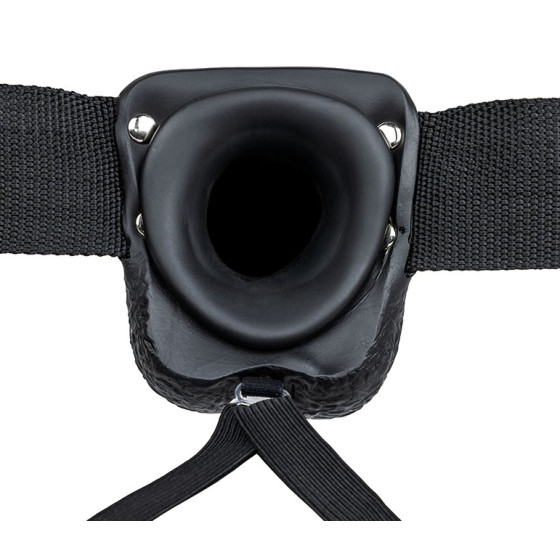 Gode ceinture vibrant Hollow Vibe RealRock 18 x 4.5cm Noir