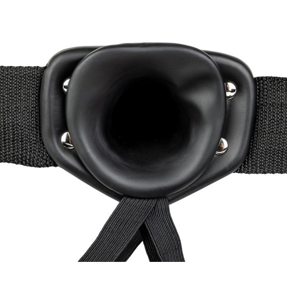 Gode ceinture vibrant Hollow Vibe RealRock 20 x 4.5cm Noir
