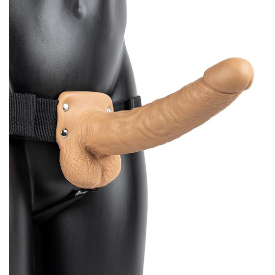 Gode ceinture creux Hollow Strap On RealRock 23 x 4.5cm Latino