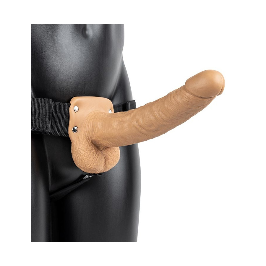 Gode ceinture creux Hollow Strap On RealRock 23 x 4.5cm Latino
