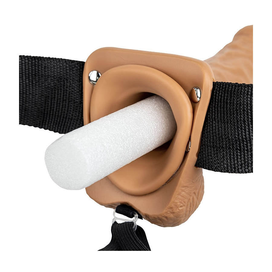 Gode ceinture creux Hollow Strap On RealRock 23 x 4.5cm Latino