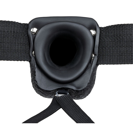Gode ceinture creux HOLLOW STRAP ON RealRock 23 x 4.5cm Noir