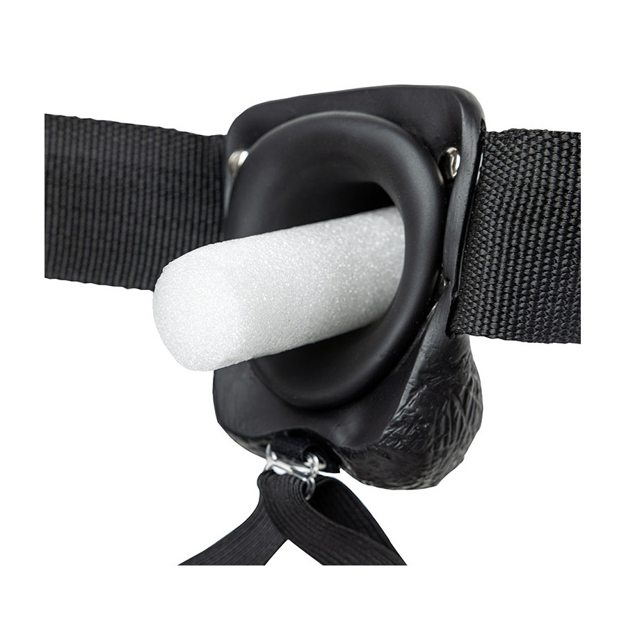Gode ceinture creux HOLLOW STRAP ON RealRock 23 x 4.5cm Noir