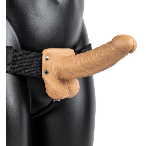 Gode ceinture creux Hollow Strap On RealRock 18 x 4.5cm Latino