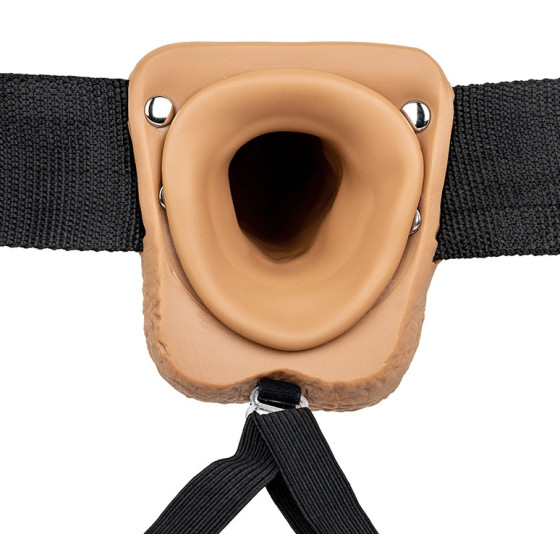 Gode ceinture creux Hollow Strap On RealRock 18 x 4.5cm Latino