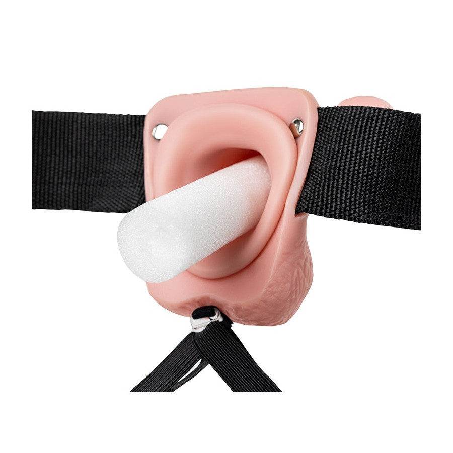 Gode ceinture creux Hollow Strap On RealRock 18 x 4.5cm