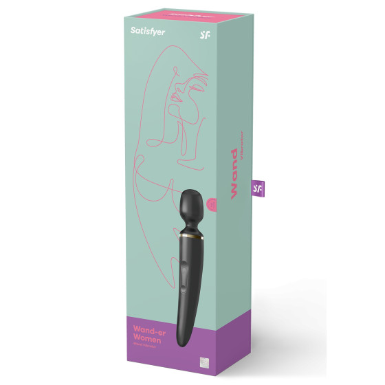 Masseur Wand-er Women Noir - Tête 78mm