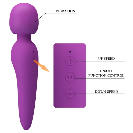 Wand Meredith Pretty Love Violet - Tête 50mm