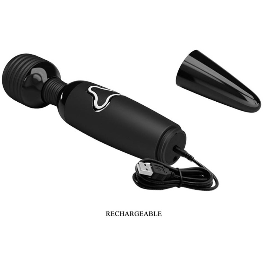Wand Body Pulse Pretty Love 25cm - Tête 40mm Noir