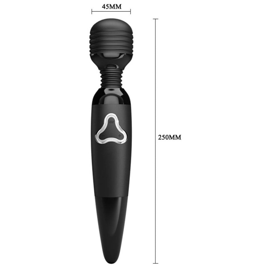 Wand Body Pulse Pretty Love 25cm - Tête 40mm Noir