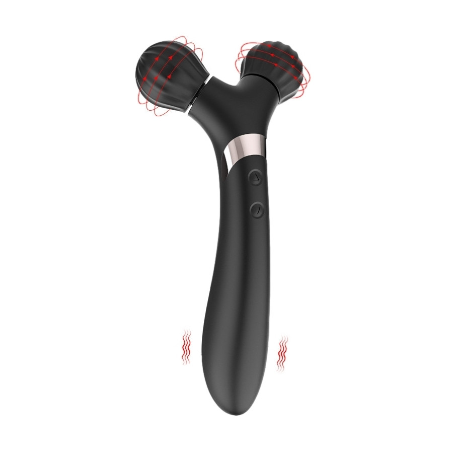 Wand à roulettes et Vibro Twig 22cm Noir Wand à roulettes et Vibro Twig 22cm Noir