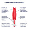 Vibromasseur Power Flower - 18.5 x 5 cm