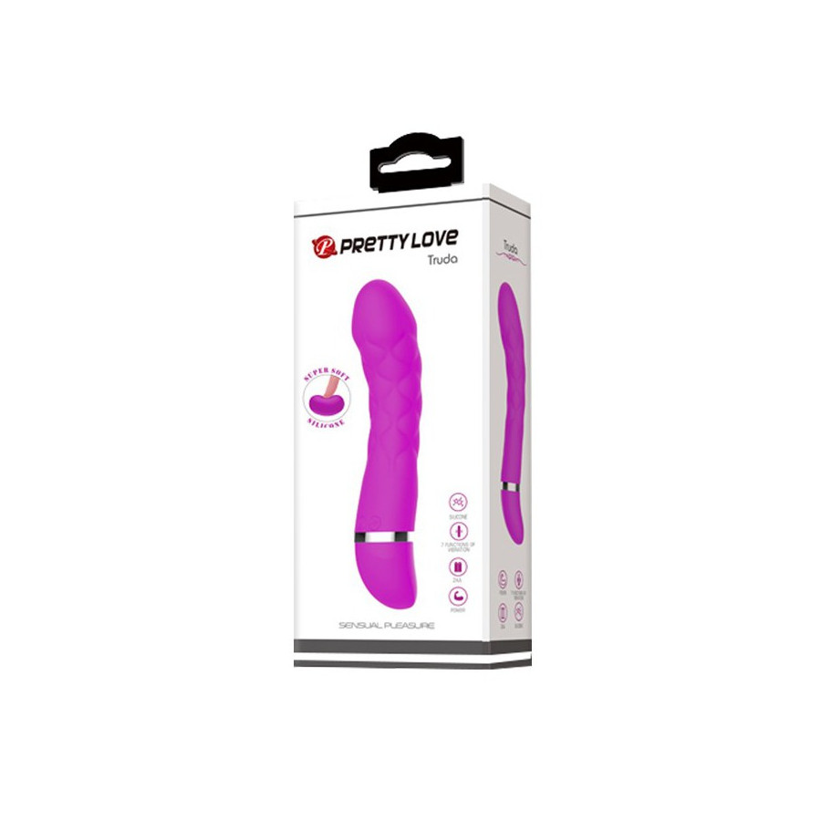 Vibromasseur design Truda 19.5 x 3.5cm - Violet