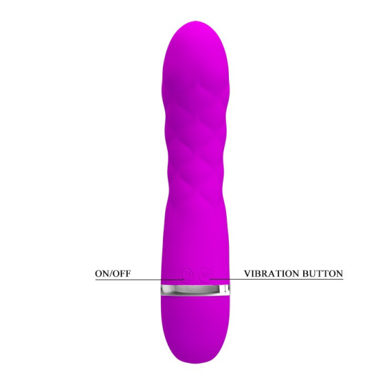 Vibromasseur design Truda 19.5 x 3.5cm - Violet