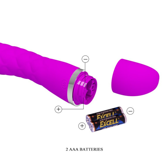 Vibromasseur design Truda 19.5 x 3.5cm - Violet