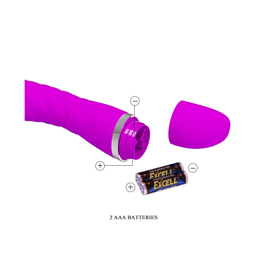 Vibromasseur design Truda 19.5 x 3.5cm - Violet