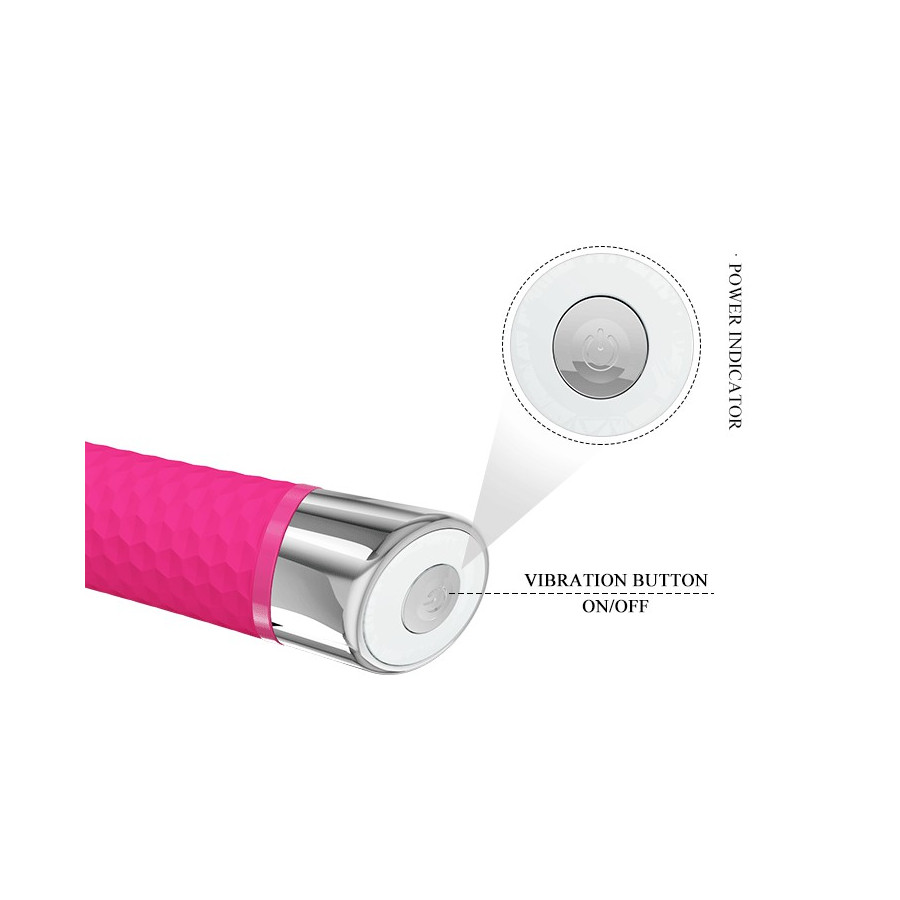 Vibromasseur Reginald 16.5 x 2.7 cm - Rose