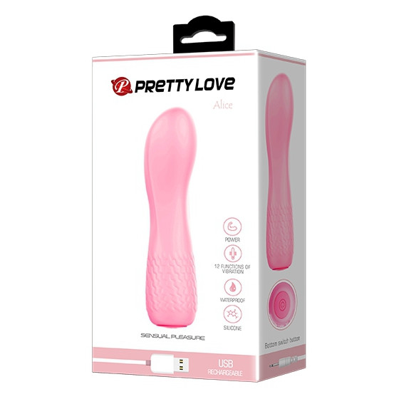 Vibro Alice Curve 12 x 3 cm Rose