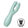 Stimulateur de clitoris Threesome Satisfyer 14cm Vert