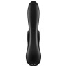 Vibro Rabbit connecté Double Flex Satisfyer 20cm Noir