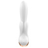 Vibro Rabbit connecté Double Flex Satisfyer 20cm Blanc