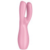 Stimulateur de clitoris Threesome 3 Satisfyer 14cm Rose