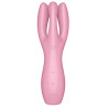 Stimulateur de clitoris Threesome 3 Satisfyer 14cm Rose