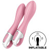 Vibro gonflable Air Pump Vibrator 2 Satisfyer 12 x 3.5cm Rose