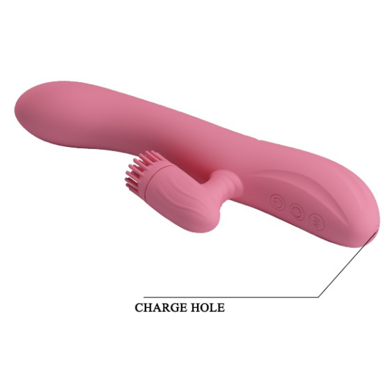 Vibro Rabbit Chris Pretty Love 20 x 3.5 cm Rose
