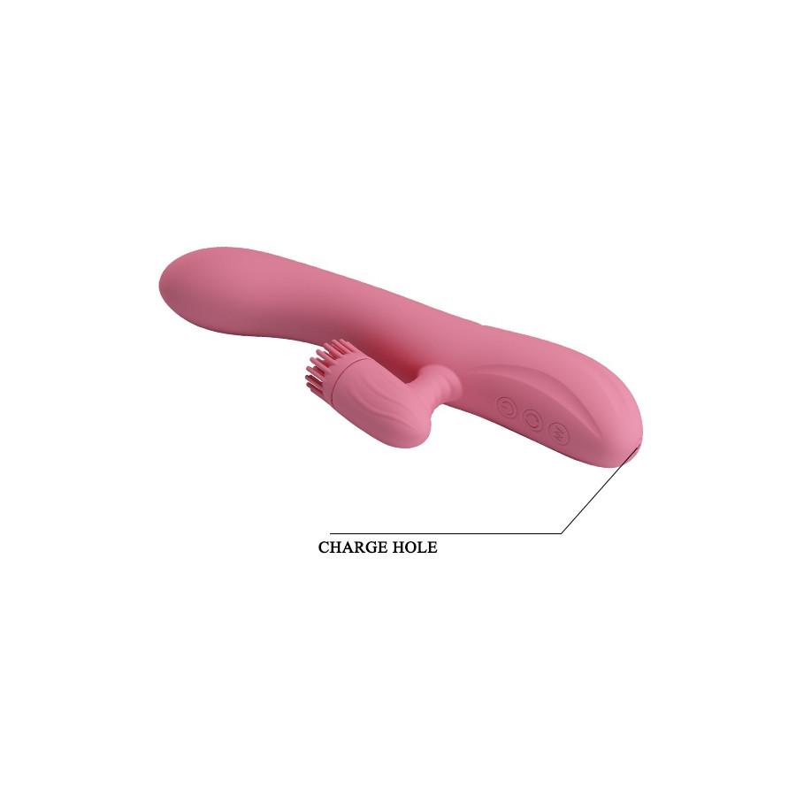 Vibro Rabbit Chris Pretty Love 20 x 3.5 cm Rose