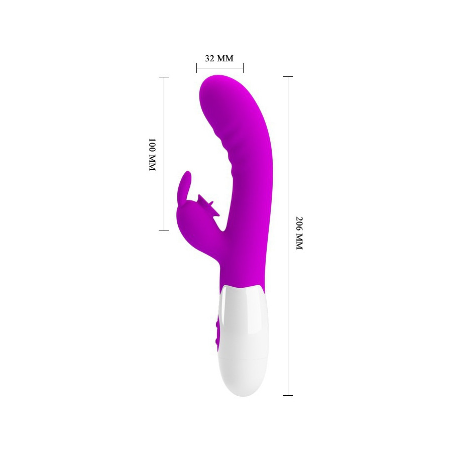Vibro Rabbit Cerberus Pretty Love 21cm Violet