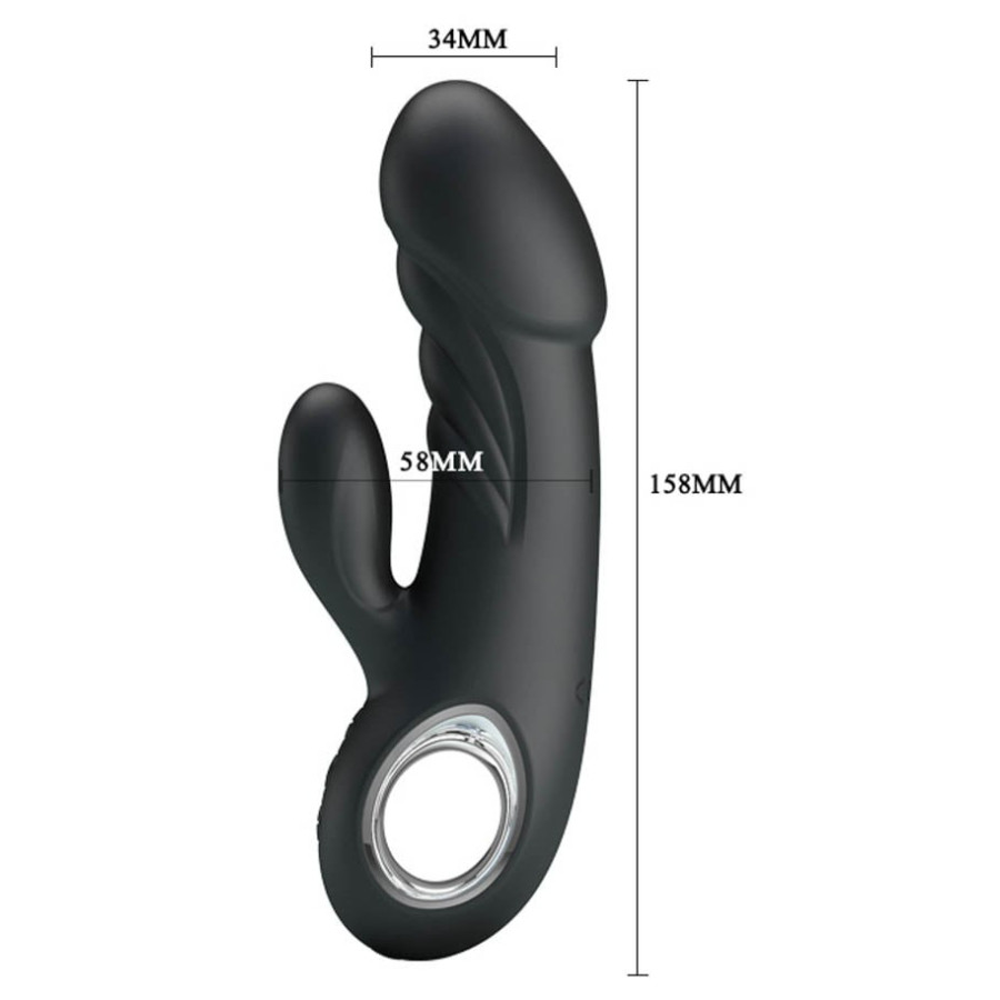 Vibromasseur Ansel Pretty Love 16cm Noir