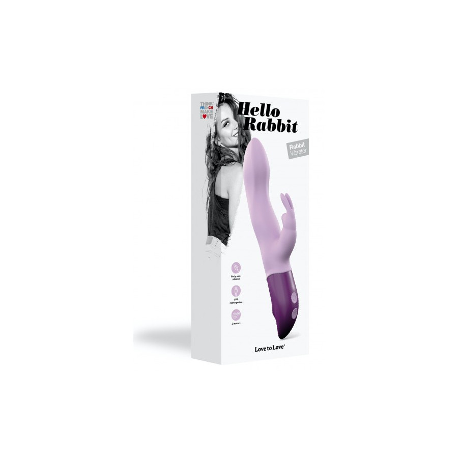 Vibro HELLO RABBIT 24 x 4cm Mauve