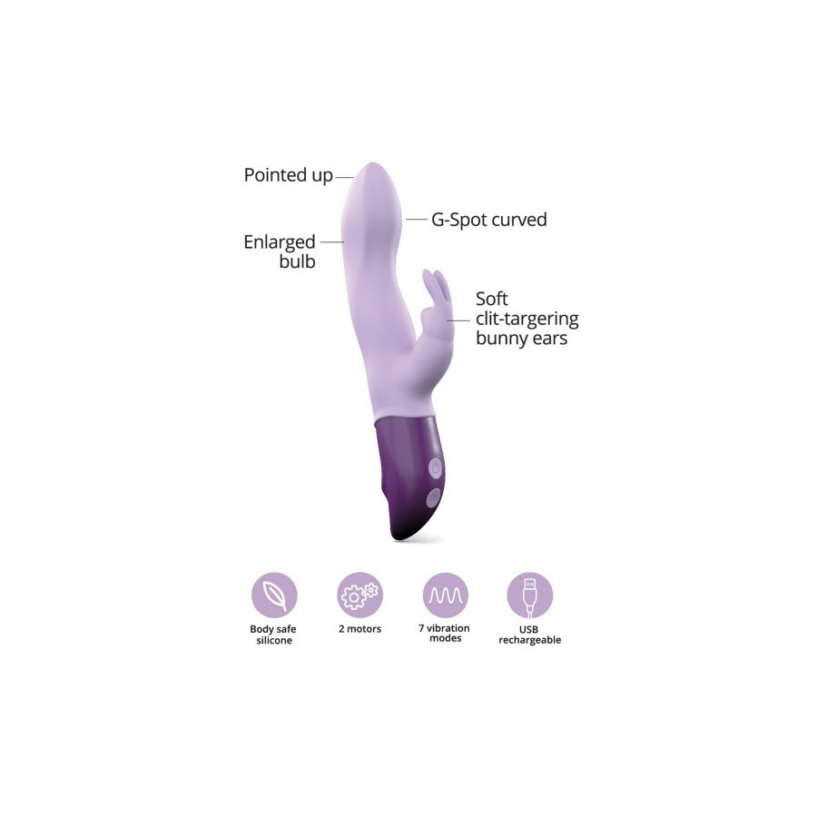 Vibro HELLO RABBIT 24 x 4cm Mauve
