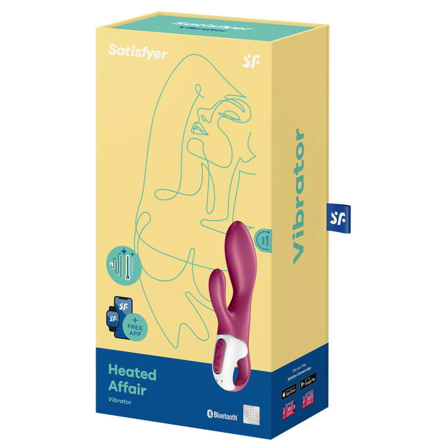 Vibro Rabbit connecté Heated Affair Satisfyer 20cm Mauve
