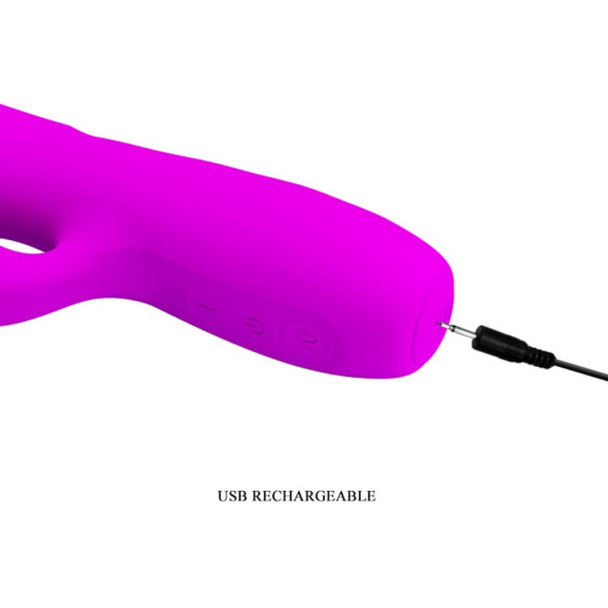 Vibro Rabbit à poussée Melanie Pretty Love 21cm Violet