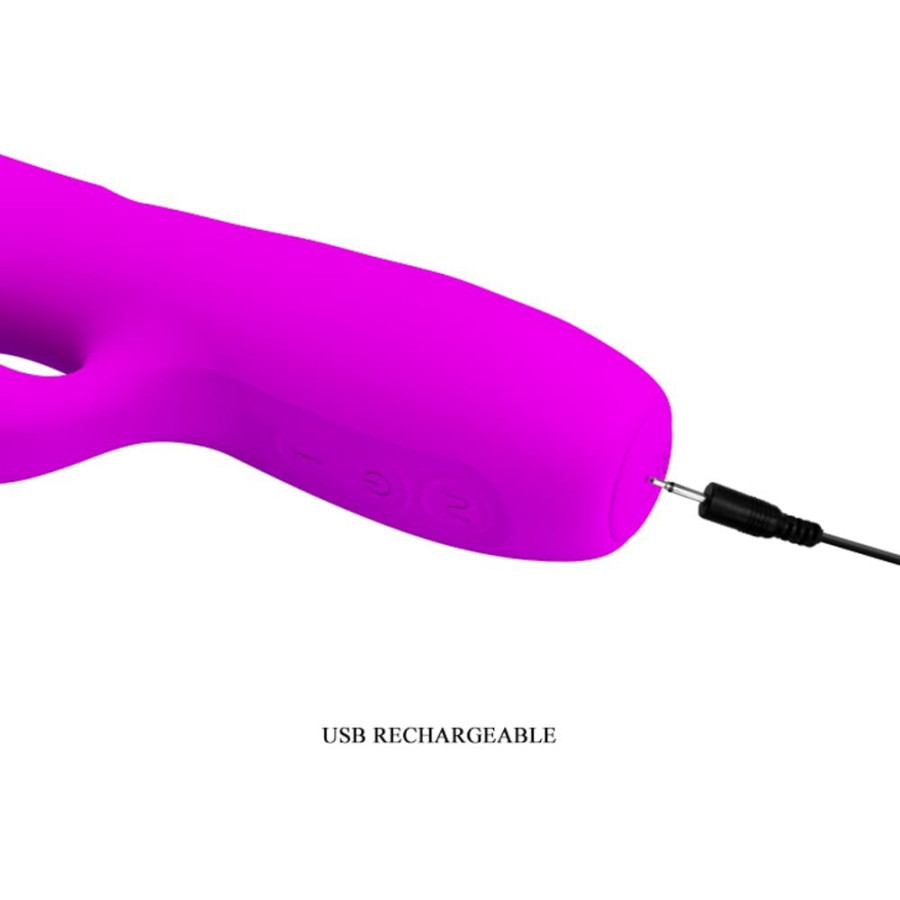 Vibro Rabbit à poussée Melanie Pretty Love 21cm Violet