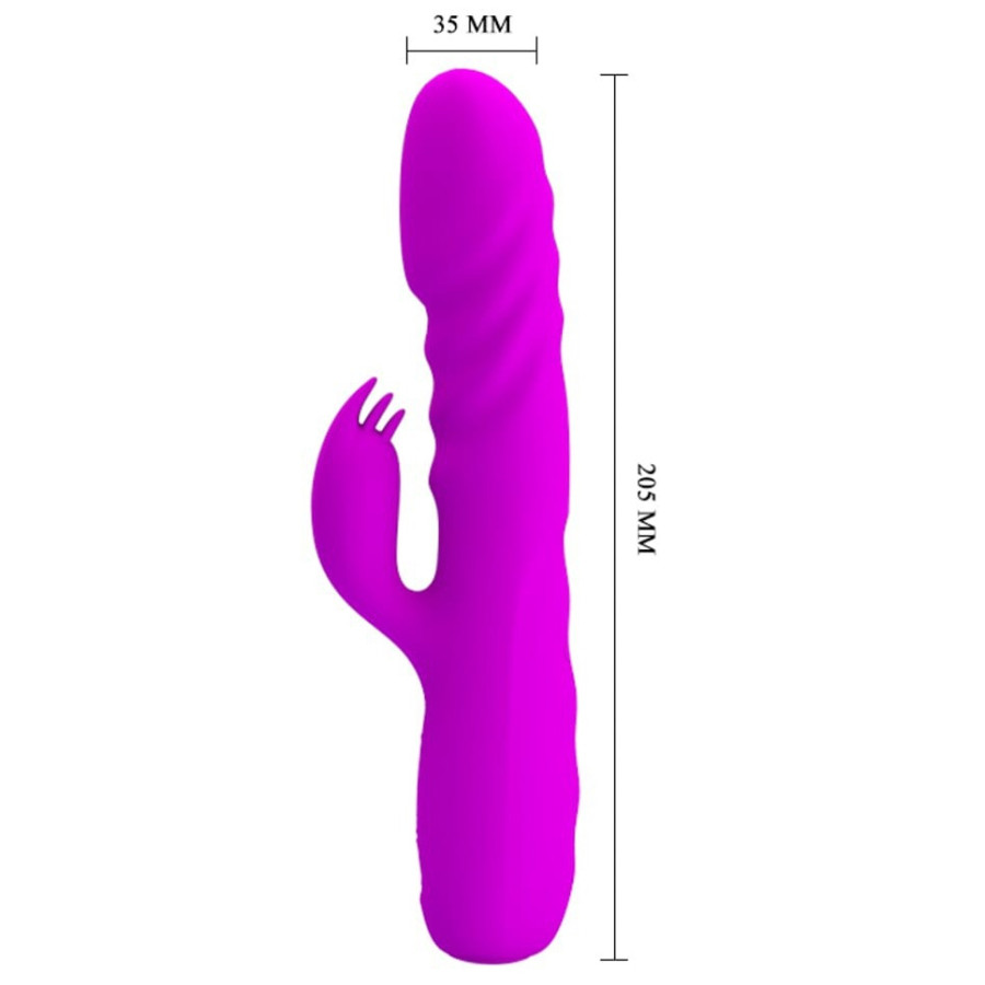 Vibro Rabbit à poussée Melanie Pretty Love 21cm Violet