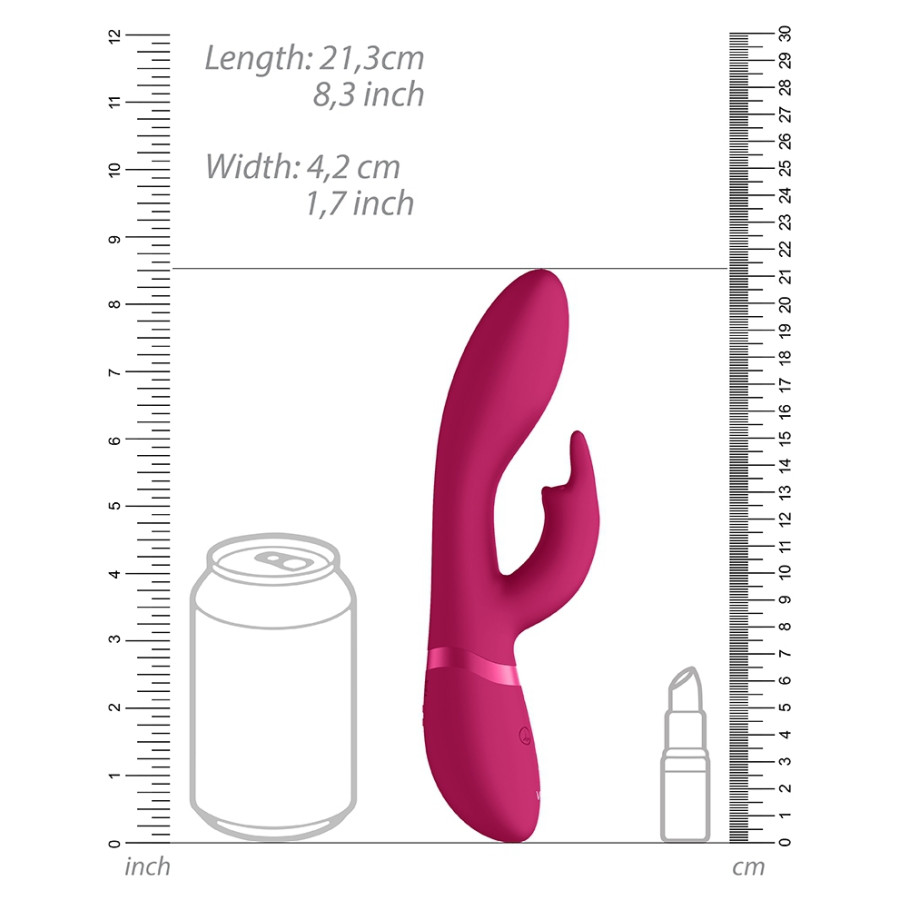 Vibro Rabbit Zosia 21 x 3.7cm Rose